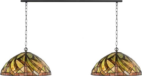 Art Deco Trade - 2 x Tiffany Willow met ketting aan plafondbalk