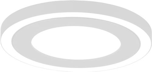 LED Plafondlamp - Plafondverlichting - Trion Coman - 17W - Natuurlijk Wit 4000K - Rond - Mat Wit - Kunststof