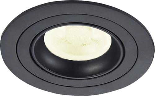 Inbouwspot Jamy met Philips HUE White - Voor binnen / woonkamer / keuken / slaapkamer - spotje - Zwart - rond - IP20 - GU10 - Buitendiameter: 91MM - boorgat: 80-82MM - min. Inbouwdiepte: 70MM