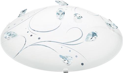 EGLO Sorrenta 1 - Wand/Plafondlamp - 1 Lichts - Ø315mm. - Wit, Helder