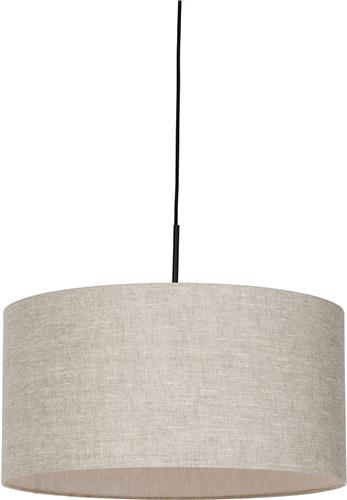 QAZQA combi - Moderne Hanglamp met kap - 1 lichts - Ø 500 mm - Beige - Woonkamer | Slaapkamer | Keuken