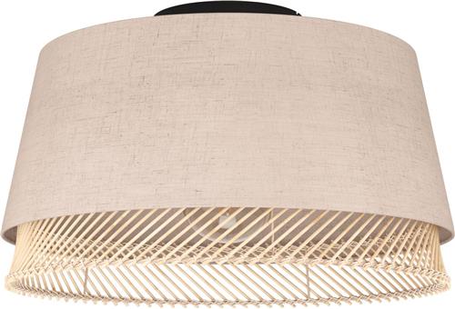 EGLO Tabley Plafondlamp - E27 - Ø 38 cm - Natuur/Bruin/Zwart - Textiel