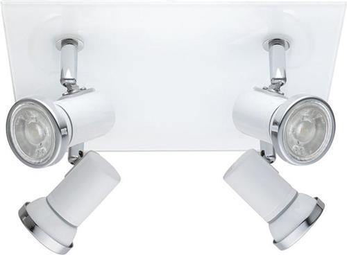 EGLO Batholino Tamara 1 - Spot - 4 Lichts - Wit, Chroom