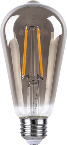 LED Filament Lamp - Smokey - E27 - 6 Watt - Extra warm wit - 540 Lumen - ST64