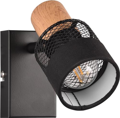 LED Wandspot - Torna Dandini - E14 Fitting - 1-lichts - Rond - Mat Zwart - Metaal