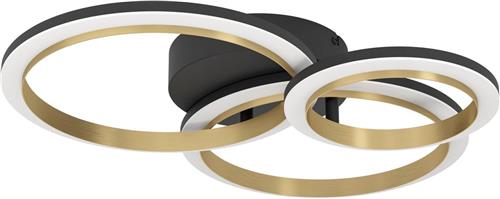 EGLO Calliera Plafondlamp - LED - 49 cm - Zwart/Goud/Wit - Dimbaar