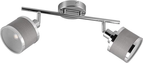 LED Plafondspot - Trion Arona - E14 Fitting - 2-lichts - Rond - Chroom - Metaal