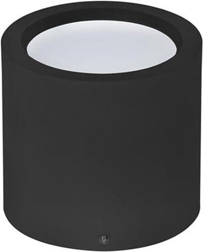 LED Downlight - Opbouw Rond Hoog XL 15W - Natuurlijk Wit 4200K - Mat Zwart Aluminium - Ø180mm