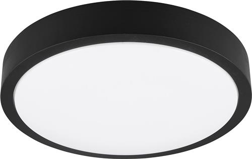LED Plafondlamp - Trion Osea - 24W - Warm Wit 3000K - Dimbaar - Zwart - Natuur Hout
