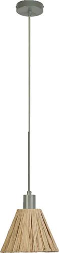 LEDVANCE hanglamp Decor Raffia groenbruin van raffia en metaal, E27, 200 mm diameter, lampenkap van gerecycled materiaal, duurzaam dankzij vervangbare lichtbron, eenvoudig te installeren