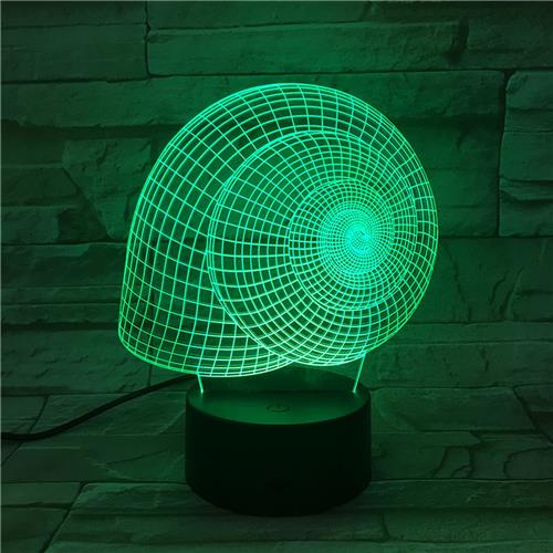 3D Led Lamp Met Gravering - RGB 7 Kleuren - Slak