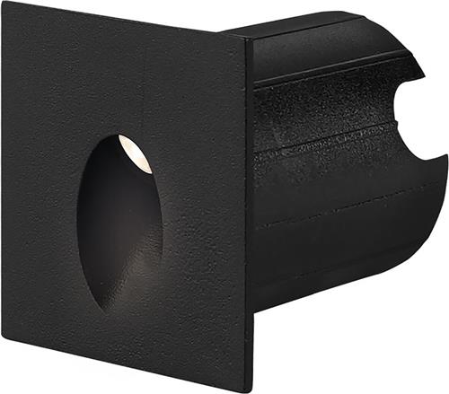 LED Inbouw Wandspot - Brinton Victo - 2W 240lm - 830 Warm Wit 3000K - IP65 - Vierkant - Zwart