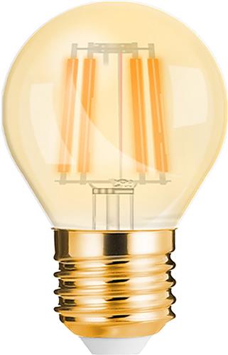 LED Lamp E27 Kogel Filament - Brinton - Amber 4W 360lm - 822 Zeer Warm Wit 2200K - G45 | Vervangt 32W