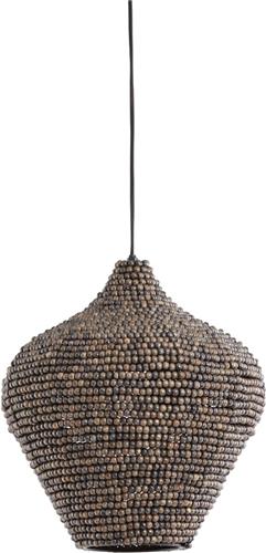 Light & Living Hanglamp Kalenga - Kralen - 36cm - Bruin/Grijs