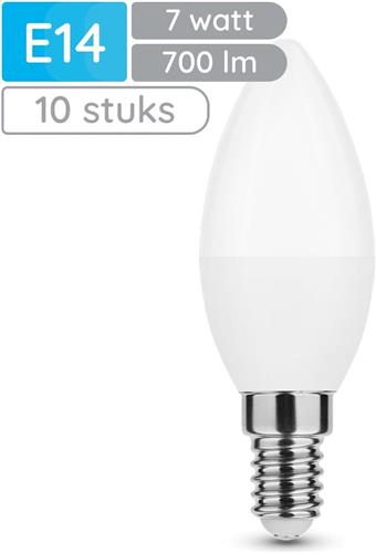 Modee E14 LED Lamp 7W - 700lm - 4000K - Neutraal Wit - LED Kaarslamp B35 - Vervangt 54W Halogeen Gloeilamp - 10 stuks