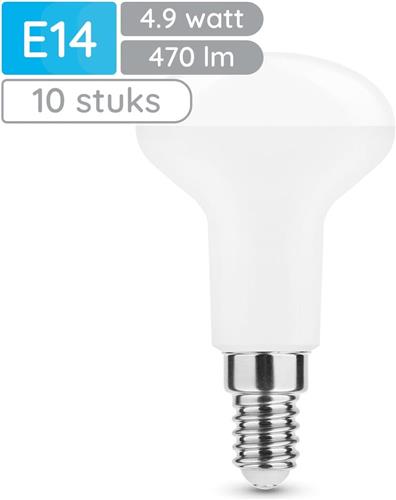 Modee E14 LED Lamp 4.9W - 470lm - 2700K - Warm Wit - LED Spot R50 - Vervangt 40W Halogeen Gloeilamp - 10 stuks