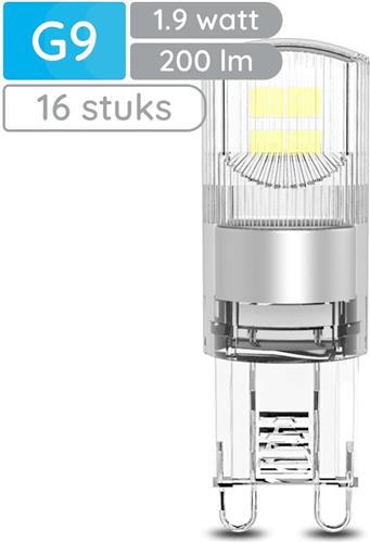 Modee LED Lamp G9 - 1.9W 2700K 200 LM 230V - LED Lamp insteek - Warm Wit - 16 stuks