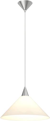 Lindby - hanglamp - 1licht - glas, metaal - H: 17 cm - E27 - wit
