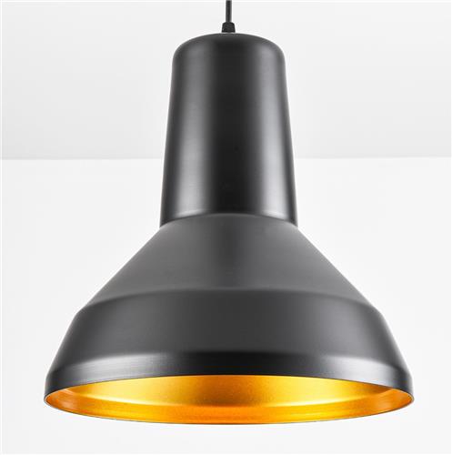 Moderne hanglamp zwart met gouden decoratie - Sicily