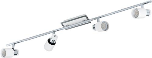 EGLO Davida - Plafondspots - 4 Lichts - Chroom, Wit