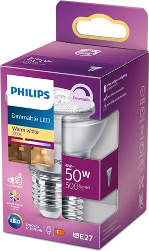 Philips LED Classic50W PAR20 E27 WW 25D D 1SRT4 Verlichting