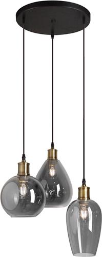Design hanglamp Verona met smokey glas 3-lichts