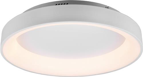 LED Plafondlamp - Plafondverlichting - Torna Gurano - 48W - Aanpasbare Kleur - Afstandsbediening - Dimbaar - Rond - Mat Wit - Aluminium