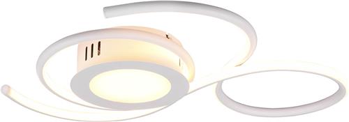 LED Plafondlamp - Plafondverlichting - Trion Jivino - 36W - Aanpasbare Kleur - Dimbaar - Rond - Mat Wit - Aluminium