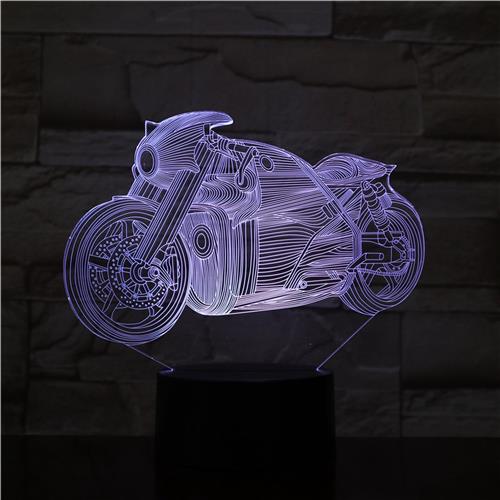 3D Led Lamp Met Gravering - RGB 7 Kleuren - Moter