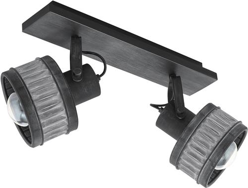 EGLO Turrock Wandlamp/Plafondlamp - E27 - 47,5 cm - Grijs