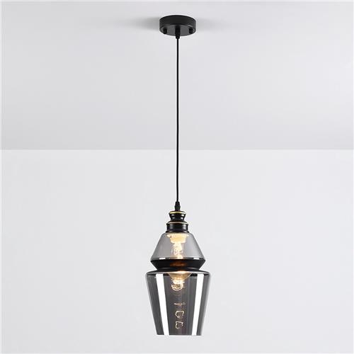 1-lichts hanglamp Sofie - langwerpig glas