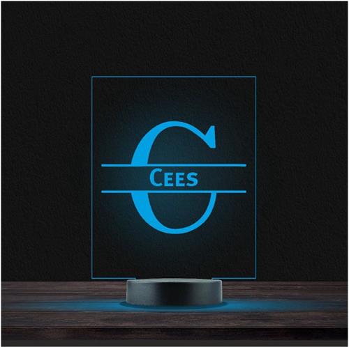 Led Lamp Met Naam - RGB 7 Kleuren - Cees