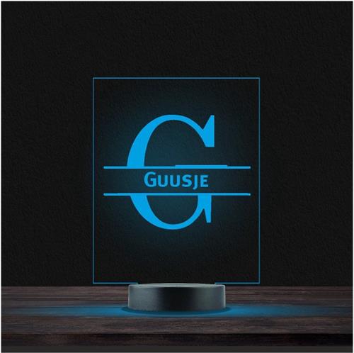 Led Lamp Met Naam - RGB 7 Kleuren - Guusje