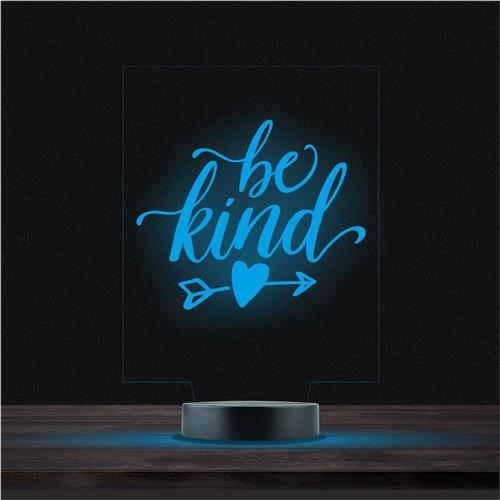 Led Lamp Met Gravering - RGB 7 Kleuren - Be Kind