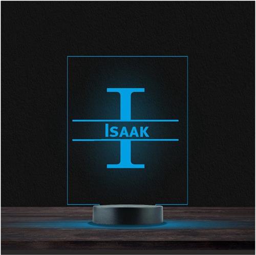 Led Lamp Met Naam - RGB 7 Kleuren - Isaak