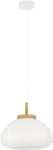 EGLO Summerhill Hanglamp - E27 - Ø 40 cm - Wit/Bruin - Papier