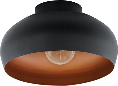 EGLO Mogano 2 Plafondlamp - E27 - Ø28 cm - Zwart/Koper