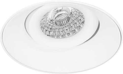 Spot Armatuur GU10 - Pragmi Nivas Pro - GU10 Inbouwspot - Rond - Wit - Aluminium - Trimless - Kantelbaar - Ø150mm