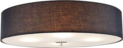 QAZQA drum - Moderne Plafondlamp - 4 lichts - Ø 500 mm - Zwart - Woonkamer | Slaapkamer