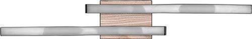 LED Plafondlamp - Plafondverlichting - Torna Dalga - 2-lichts - 5W - 3000K - Warm Wit - Gebogen Vorm - Bruin - MDF
