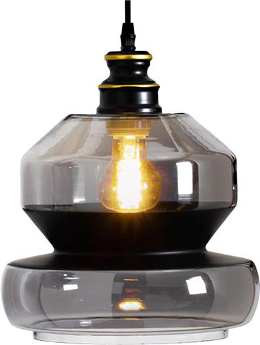 1-lichts hanglamp Sofie - breed glas