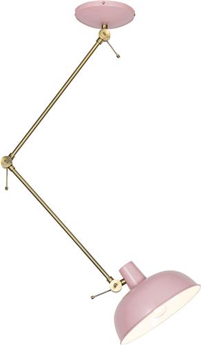 QAZQA milou - Retro Plafondlamp - 1 lichts - L 25 cm - Roze - Woonkamer | Slaapkamer | Keuken