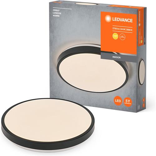 LEDVANCE ORBIS LONDON plafondlamp, zwart, 24W, 2700lm
