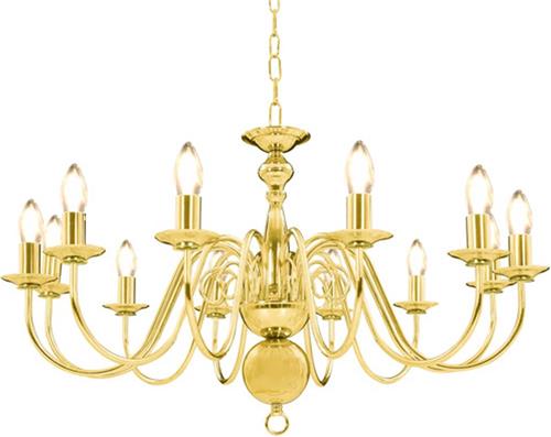 vidaXL - Kroonluchter - 12xE14 - goudkleurig