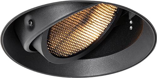 QAZQA Moderne inbouwspot zwart GU10 AR111 rond trimless - Oneon Honey