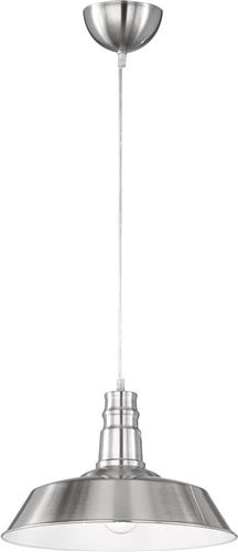 LED Hanglamp - Hangverlichting - Torna Wulo - E27 Fitting - Rond - Mat Nikkel - Aluminium