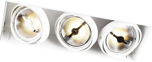 QAZQA Inbouwspot wit AR111 trimless 3-lichts - Oneon
