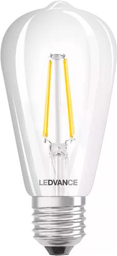 LEDVANCE SMART LED-lamp met wifi-technologie, socket E27, dimbaar, warm wit (27- K), vervangt gloeilamp met 6- W, Smart + WiFi Filament Edison Dimbaar, 1-Pack