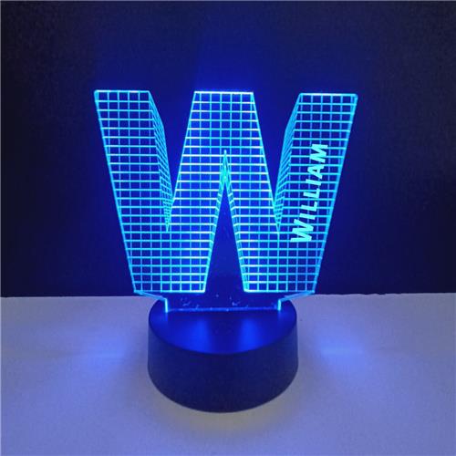 3D LED Lamp - Letter Met Naam - William