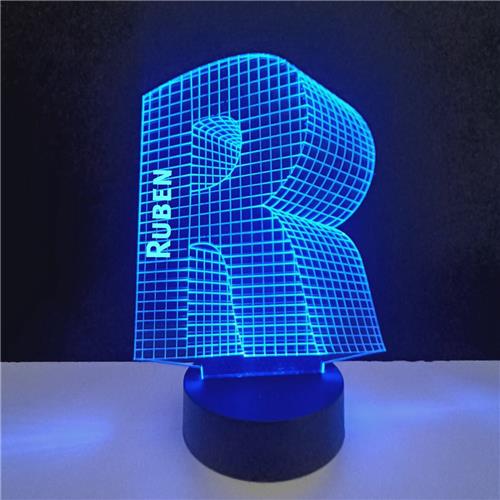 3D LED Lamp - Letter Met Naam - Ruben